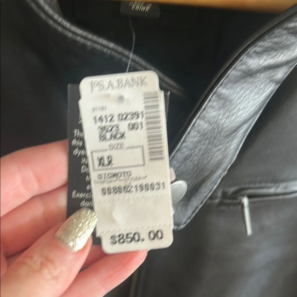 NWT Men’s Jos A Banks Leather jacket - Picture 4 of 4
